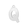 Block Initial Pendant with 1 Ring in Sterling Silver (20.00 mm)