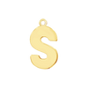 Block Initial Pendant with 1 Ring in 14K Gold (20.00 mm)