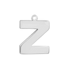 Block Initial Pendant with 1 Ring in Sterling Silver (20.00 mm)