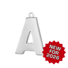 Block Initial Pendant with 1 Ring in Sterling Silver (25.00 mm)
