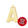 Block Initial Pendant with 1 Ring in 14K Gold (25.00 mm)