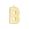 Block Initial Pendant with 1 Ring in 14K Gold (25.00 mm)