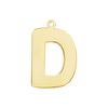 Block Initial Pendant with 1 Ring in 14K Gold (25.00 mm)