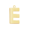 Block Initial Pendant with 1 Ring in 14K Gold (25.00 mm)