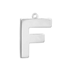 Block Initial Pendant with 1 Ring in Sterling Silver (25.00 mm)