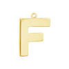 Block Initial Pendant with 1 Ring in 14K Gold (25.00 mm)