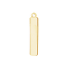 Block Initial Pendant with 1 Ring in 14K Gold (25.00 mm)