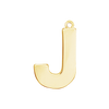 Block Initial Pendant with 1 Ring in 14K Gold (25.00 mm)
