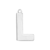 Block Initial Pendant with 1 Ring in Sterling Silver (25.00 mm)