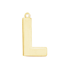 Block Initial Pendant with 1 Ring in 14K Gold (25.00 mm)