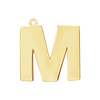 Block Initial Pendant with 1 Ring in 14K Gold (25.00 mm)