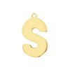 Block Initial Pendant with 1 Ring in 14K Gold (25.00 mm)