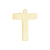 Block Initial Pendant with 1 Ring in 14K Gold (25.00 mm)