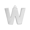 Block Initial Pendant with 1 Ring in Sterling Silver (25.00 mm)