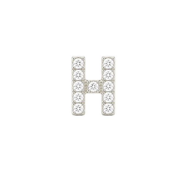 Small Initial Charm with Lab Grown Diamonds Finding in 14K Gold