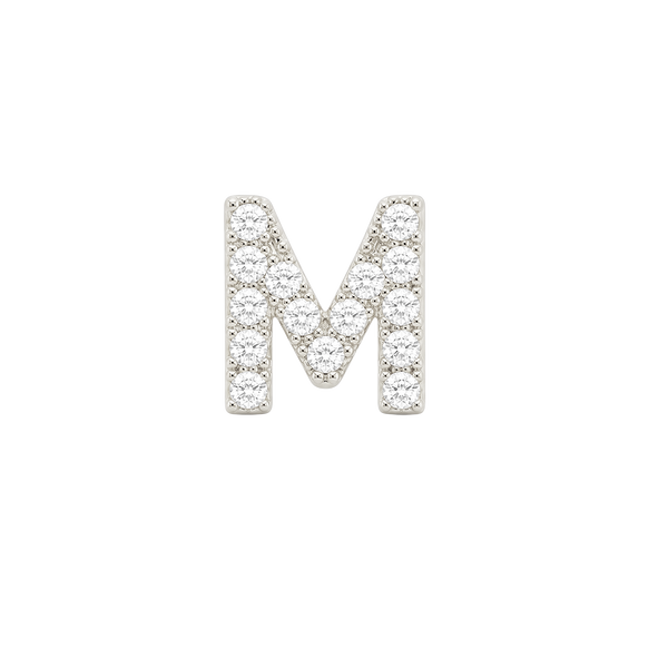 Small Initial Charm with Lab Grown Diamonds Finding in 14K Gold