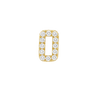 Small Initial Charm with Lab Grown Diamonds Finding in 14K Gold