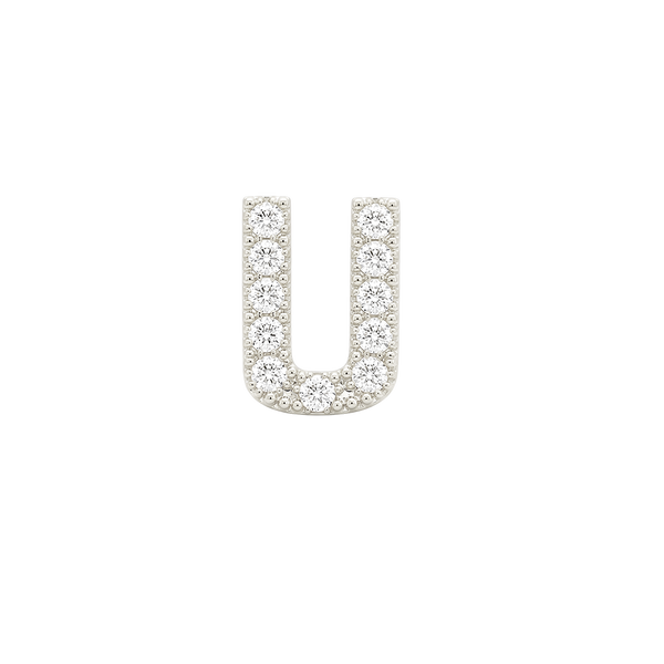 Small Initial Charm with Lab Grown Diamonds Finding in 14K Gold