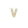 Small Initial Charm with Lab Grown Diamonds Finding in 14K Gold