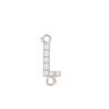 Small Initial Charm with Lab Grown Diamonds with 2 Jump Rings (.005 ct)