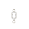 Small Initial Charm with Lab Grown Diamonds with 2 Jump Rings (.005 ct)