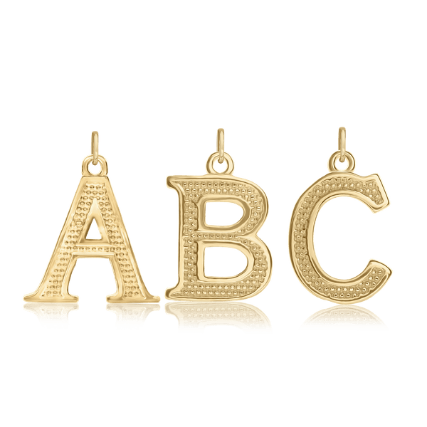 ITI NYC Pro Caption Bold with Beaded Design in 14K Gold (15mm) (100% Polished with Bail)