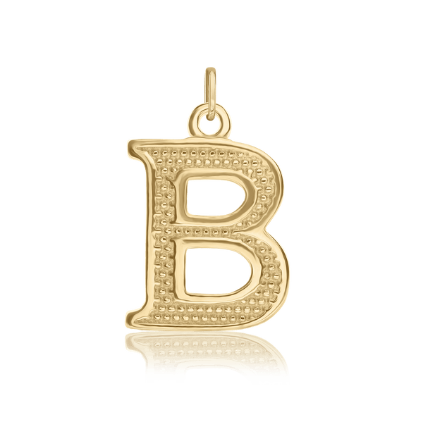 ITI NYC Pro Caption Bold with Beaded Design in Sterling Silver (15mm) (100% Polished with Bail)