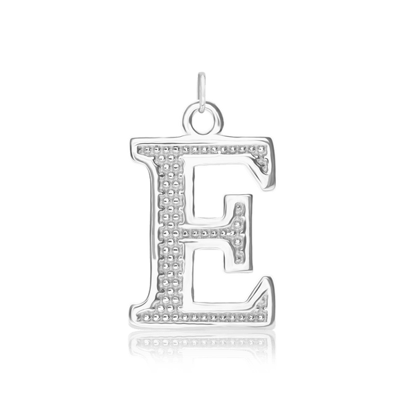 ITI NYC Pro Caption Bold with Beaded Design in Sterling Silver (15mm) (100% Polished with Bail)