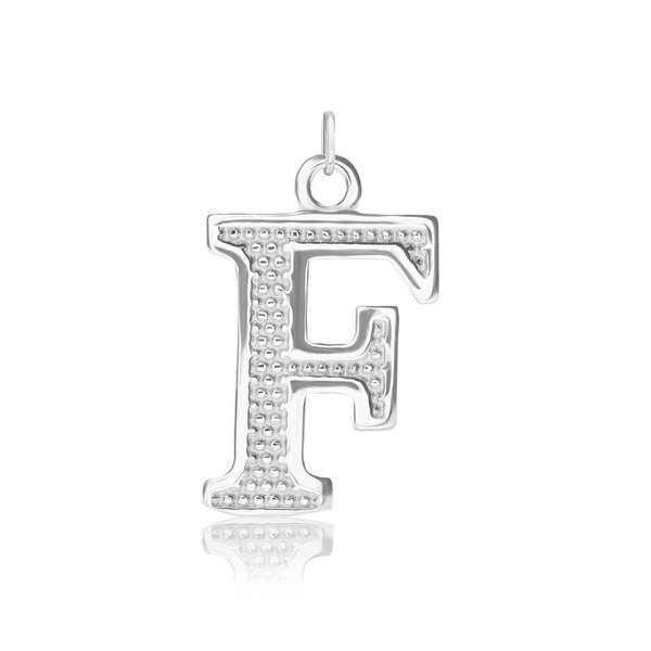 ITI NYC Pro Caption Bold with Beaded Design in Sterling Silver (15mm) (100% Polished with Bail)
