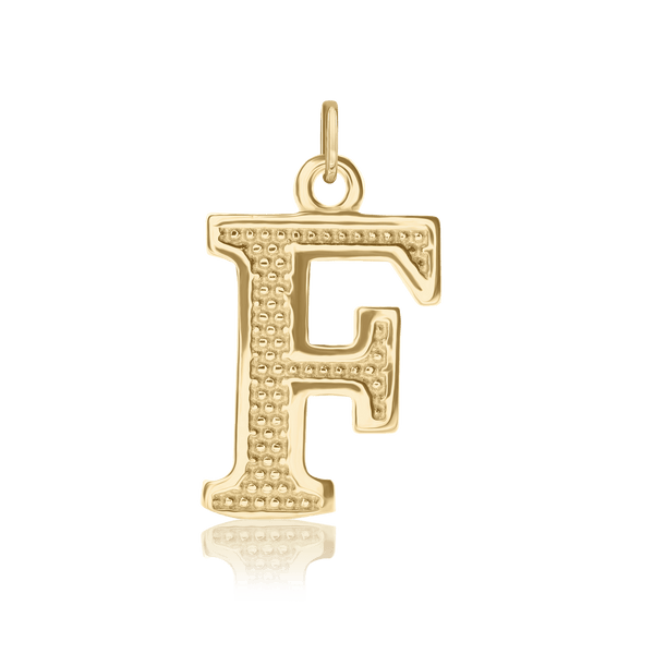 ITI NYC Pro Caption Bold with Beaded Design in 14K Gold (15mm) (100% Polished with Bail)