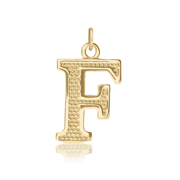 ITI NYC Pro Caption Bold with Beaded Design in 14K Gold (15mm) (100% Polished with Bail)