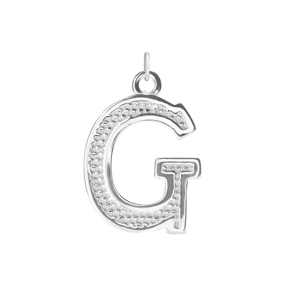 ITI NYC Pro Caption Bold with Beaded Design in Sterling Silver (15mm) (100% Polished with Bail)