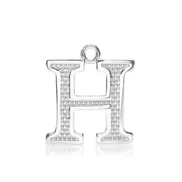 ITI NYC Pro Caption Bold with Beaded Design in Sterling Silver (15mm) (100% Polished with Bail)