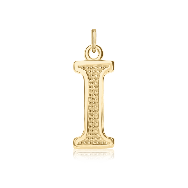 ITI NYC Pro Caption Bold with Beaded Design in 14K Gold (15mm) (100% Polished with Bail)