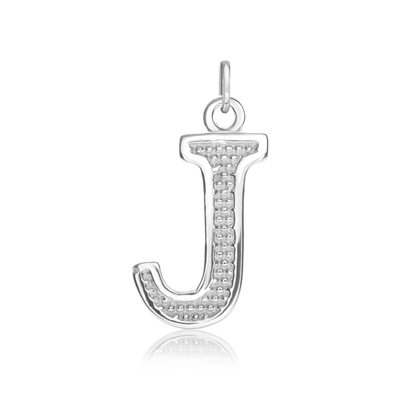ITI NYC Pro Caption Bold with Beaded Design in Sterling Silver (15mm) (100% Polished with Bail)