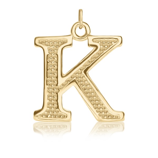 ITI NYC Pro Caption Bold with Beaded Design in 14K Gold (15mm) (100% Polished with Bail)