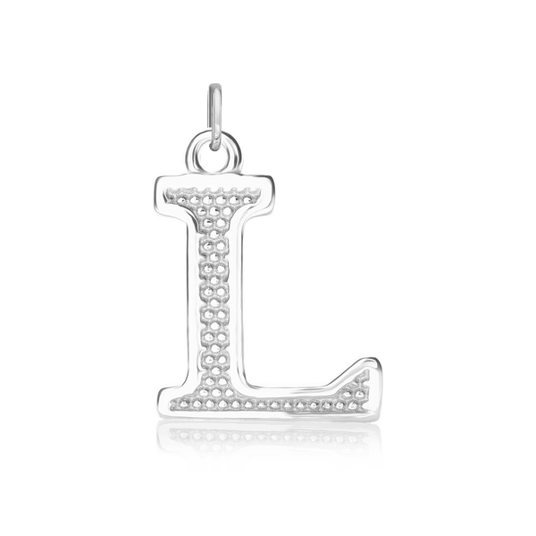 ITI NYC Pro Caption Bold with Beaded Design in Sterling Silver (15mm) (100% Polished with Bail)