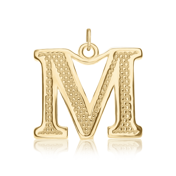 ITI NYC Pro Caption Bold with Beaded Design in Sterling Silver (15mm) (100% Polished with Bail)