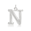 ITI NYC Pro Caption Bold with Beaded Design in Sterling Silver (15mm) (100% Polished with Bail)