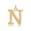 ITI NYC Pro Caption Bold with Beaded Design in 14K Gold (15mm) (100% Polished with Bail)