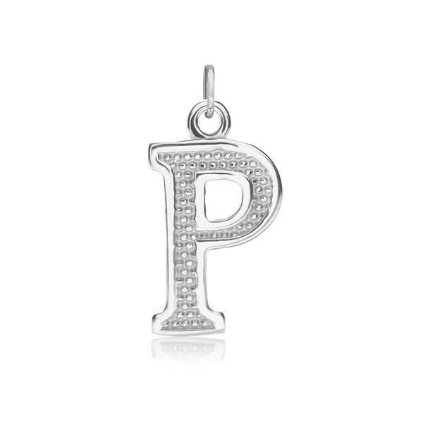 ITI NYC Pro Caption Bold with Beaded Design in Sterling Silver (15mm) (100% Polished with Bail)