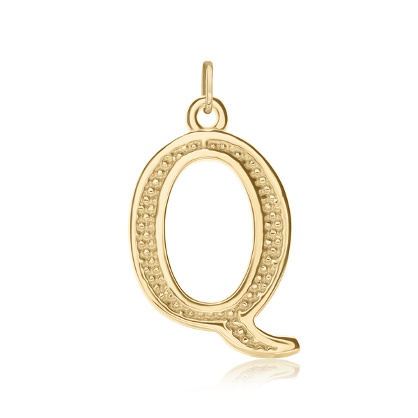 ITI NYC Pro Caption Bold with Beaded Design in Sterling Silver (15mm) (100% Polished with Bail)