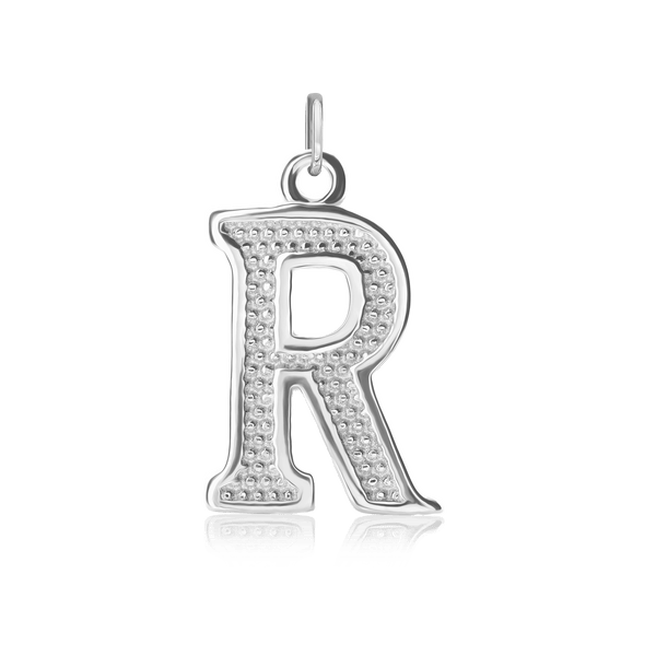 ITI NYC Pro Caption Bold with Beaded Design in Sterling Silver (15mm) (100% Polished with Bail)