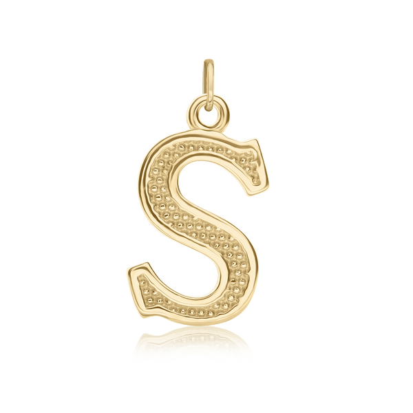 ITI NYC Pro Caption Bold with Beaded Design in Sterling Silver (15mm) (100% Polished with Bail)