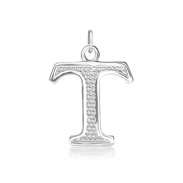 ITI NYC Pro Caption Bold with Beaded Design in Sterling Silver (15mm) (100% Polished with Bail)