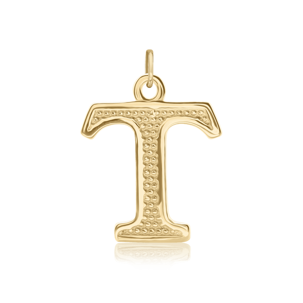 ITI NYC Pro Caption Bold with Beaded Design in 14K Gold (15mm) (100% Polished with Bail)