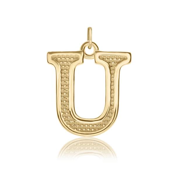 ITI NYC Pro Caption Bold with Beaded Design in Sterling Silver (15mm) (100% Polished with Bail)