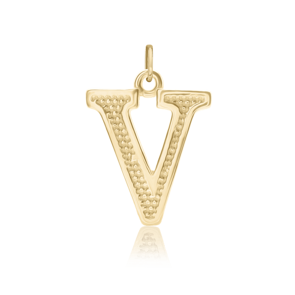 ITI NYC Pro Caption Bold with Beaded Design in Sterling Silver (15mm) (100% Polished with Bail)