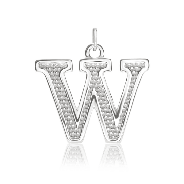 ITI NYC Pro Caption Bold with Beaded Design in Sterling Silver (15mm) (100% Polished with Bail)