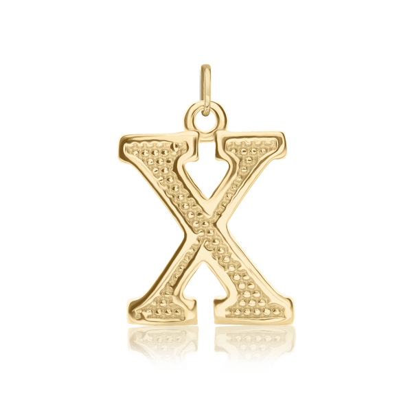 ITI NYC Pro Caption Bold with Beaded Design in 14K Gold (15mm) (100% Polished with Bail)